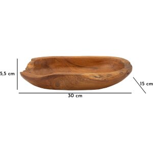 Mauro Ferretti miska dekoracyjna Narro 30x15x5,5 cm brązowa