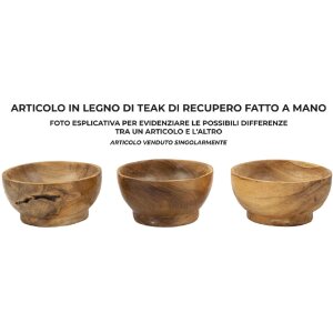 Mauro Ferretti Butot miska dekoracyjna Ø15x8 cm brązowa