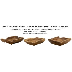 Mauro Ferretti Kutak miska dekoracyjna 25x19x7 cm brązowa