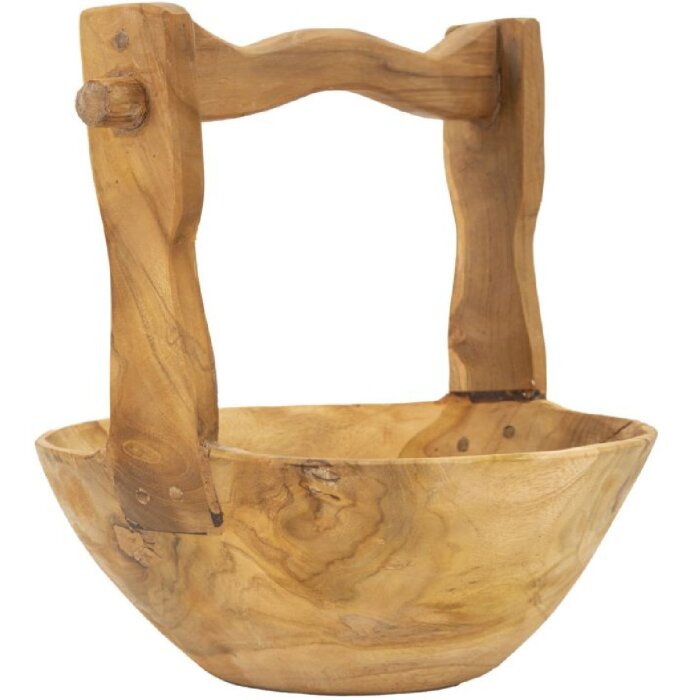 Mauro Ferretti miska dekoracyjna Timbo w kształcie kosza 32x25x27 cm brązowa