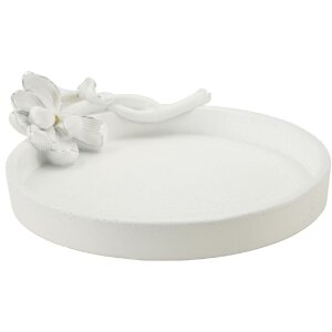 Mauro Ferretti Magnolia miska dekoracyjna 24x21x6 cm biała