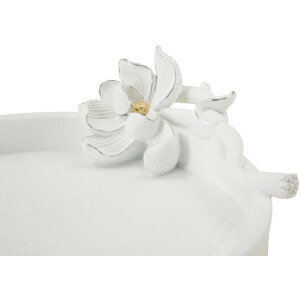 Mauro Ferretti Magnolia miska dekoracyjna 24x21x6 cm biała