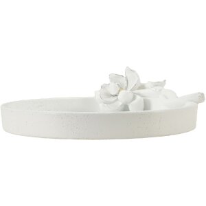 Mauro Ferretti Magnolia miska dekoracyjna 24x21x6 cm biała
