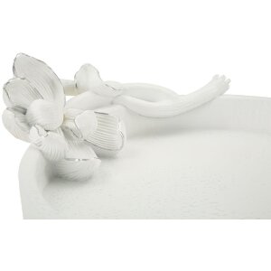 Mauro Ferretti Magnolia miska dekoracyjna 24x21x6 cm biała