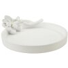 Mauro Ferretti Magnolia miska dekoracyjna 24x21x6 cm biała