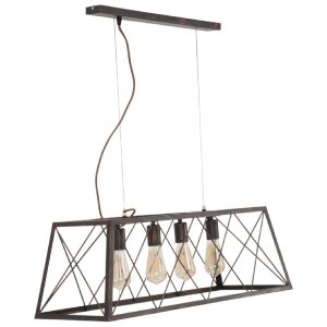 Mauro Ferretti industrialna lampa sufitowa 78x30x26,5 cm ciemna