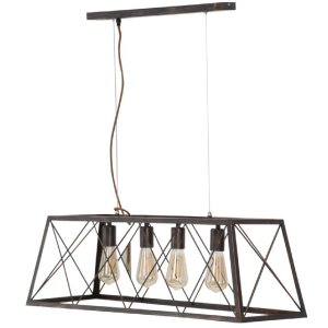 Mauro Ferretti industrialna lampa sufitowa 78x30x26,5 cm ciemna