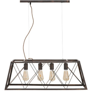 Mauro Ferretti industrialna lampa sufitowa 78x30x26,5 cm ciemna