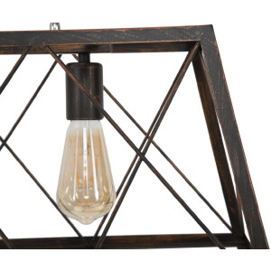 Mauro Ferretti industrialna lampa sufitowa 78x30x26,5 cm ciemna