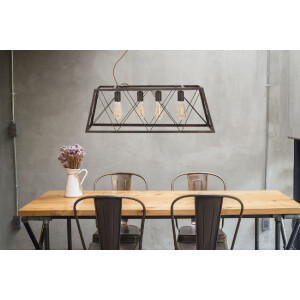 Mauro Ferretti industrialna lampa sufitowa 78x30x26,5 cm ciemna