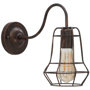 Mauro Ferretti kinkiet industrialny E27 33x15x27,5 cm ciemny