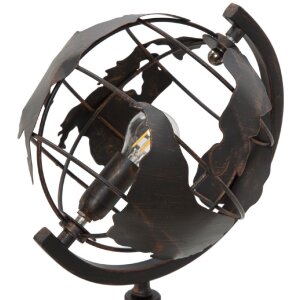 Mauro Ferretti lampa stołowa world economy E14 24x20x40 cm ciemna