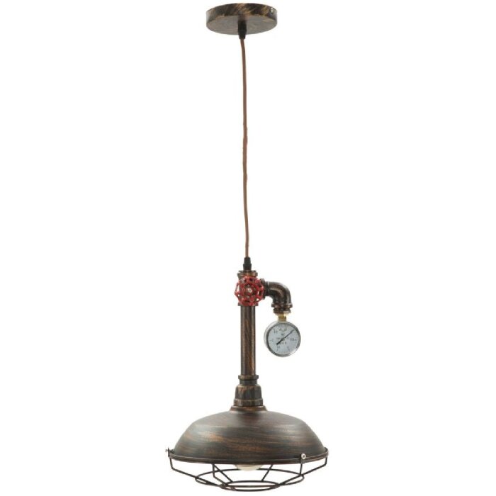 Mauro Ferretti lampa sufitowa Manhattan okrągła E27 Ø 26x36 cm ciemna