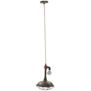 Mauro Ferretti lampa sufitowa Manhattan okrągła E27 Ø 26x36 cm ciemna