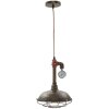 Mauro Ferretti lampa sufitowa Manhattan okrągła E27 Ø 26x36 cm ciemna