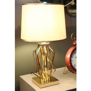 Mauro Ferretti lampa stołowa Glam X E27 Ø 30x52 cm kremowy złoty