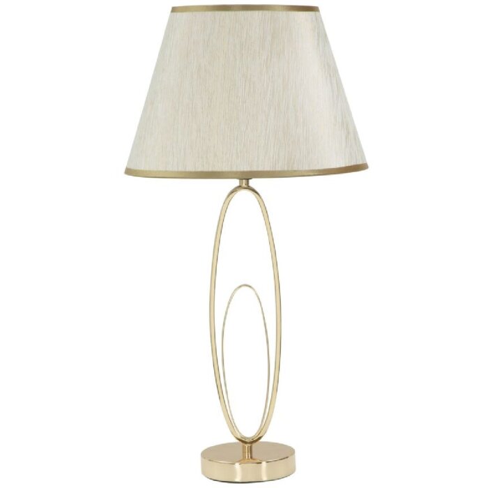 Mauro Ferretti lampa stołowa Glam Flush E27 Ø 30x58 cm kremowy złoty