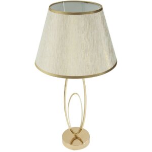 Mauro Ferretti lampa stołowa Glam Flush E27 Ø 30x58 cm kremowy złoty