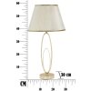 Mauro Ferretti lampa stołowa Glam Flush E27 Ø 30x58 cm kremowy złoty