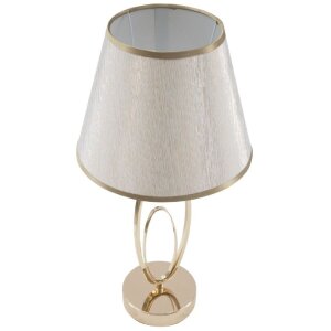 Mauro Ferretti lampa stołowa Glam Flush E27 Ø 24x47 cm kremowy złoty