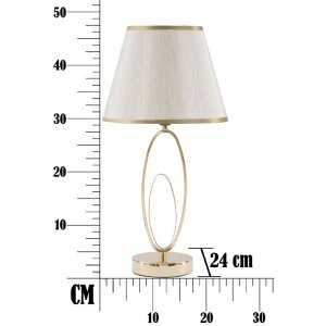 Mauro Ferretti lampa stołowa Glam Flush E27 Ø 24x47 cm kremowy złoty