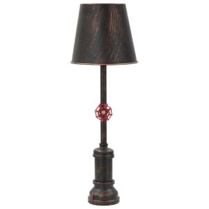 Mauro Ferretti lampa stołowa Manhattan Single E27 Ø 21x64 cm czarna miedź