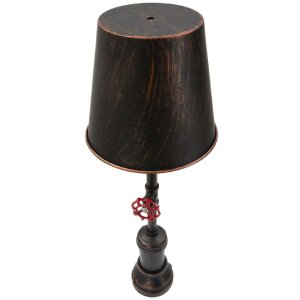 Mauro Ferretti lampa stołowa Manhattan Single E27 Ø 21x64 cm czarna miedź