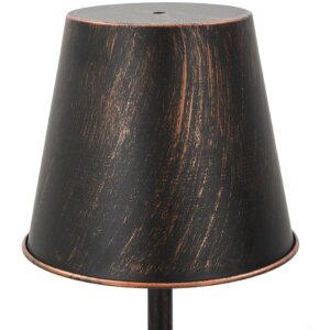 Mauro Ferretti lampa stołowa Manhattan Single E27 Ø 21x64 cm czarna miedź