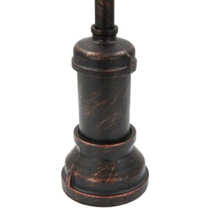 Mauro Ferretti lampa stołowa Manhattan Single E27 Ø 21x64 cm czarna miedź