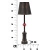 Mauro Ferretti lampa stołowa Manhattan Single E27 Ø 21x64 cm czarna miedź