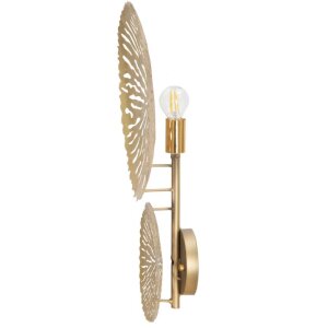 Mauro Ferretti lampa ścienna Simple Glam E27 28,5x8x46 cm złoty