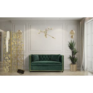 Mauro Ferretti lampa ścienna Simple Glam E27 28,5x8x46 cm złoty