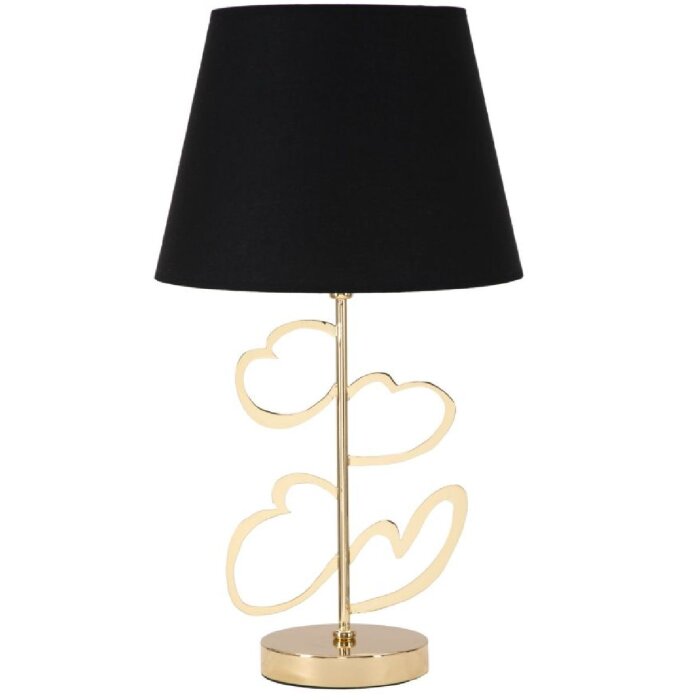 Mauro Ferretti lampa stołowa Glam Harts E27 Ø 30x54,5 cm czarne złoto