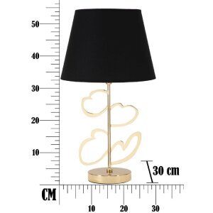 Mauro Ferretti lampa stołowa Glam Harts E27 Ø 30x54,5 cm czarne złoto