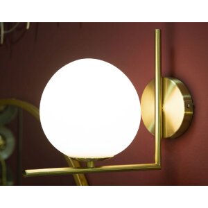 Mauro Ferretti lampa ścienna Glamy E14 15x25x22 cm białe złoto