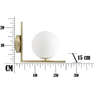 Mauro Ferretti lampa ścienna Glamy E14 15x25x22 cm białe złoto