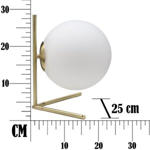 Mauro Ferretti lampa stołowa Glamy Low E14 25x25x27 cm białe złoto