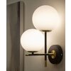 Mauro Ferretti lampa ścienna Darky podwójna E14 30x17x35 cm złoty biały czarny