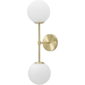 Mauro Ferretti lampa ścienna Glamy podwójna E14 15x21x55 cm złoty biały