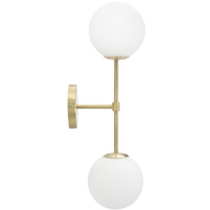 Mauro Ferretti lampa ścienna Glamy podwójna E14 15x21x55 cm złoty biały