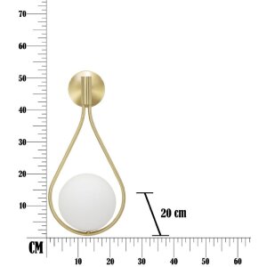 Mauro Ferretti lampa ścienna Glamy Ablegen E14 24x20x52 cm złoty biały