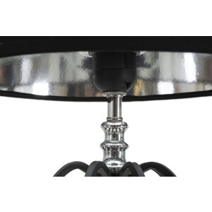 Mauro Ferretti Darky lampa stołowa srebrna E27 Ø 28x56 cm czarny srebrny