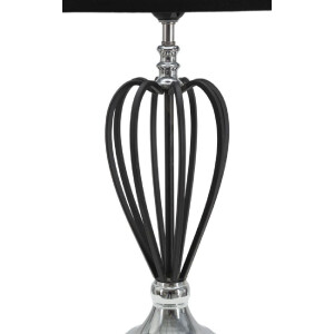 Mauro Ferretti Darky lampa stołowa srebrna E27 Ø 28x56 cm czarny srebrny