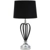 Mauro Ferretti Darky lampa stołowa srebrna E27 Ø 28x56 cm czarny srebrny