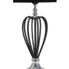 Mauro Ferretti Darky lampa stołowa srebrna E27 Ø 28x56 cm czarny srebrny