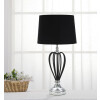 Mauro Ferretti Darky lampa stołowa srebrna E27 Ø 28x56 cm czarny srebrny