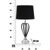 Mauro Ferretti Darky lampa stołowa srebrna E27 Ø 28x56 cm czarny srebrny