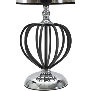 Mauro Ferretti Darky lampa stołowa srebrna E27 Ø 28x44,5 cm czarny srebrny
