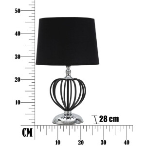 Mauro Ferretti Darky lampa stołowa srebrna E27 Ø 28x44,5 cm czarny srebrny