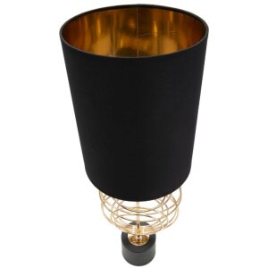 Mauro Ferretti Circly lampa stołowa E27 Ø 22,5x65 cm złoty czarny